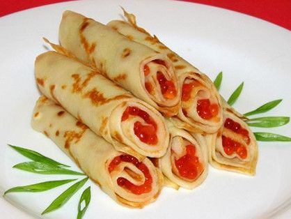 блинчики с начинкой из икры