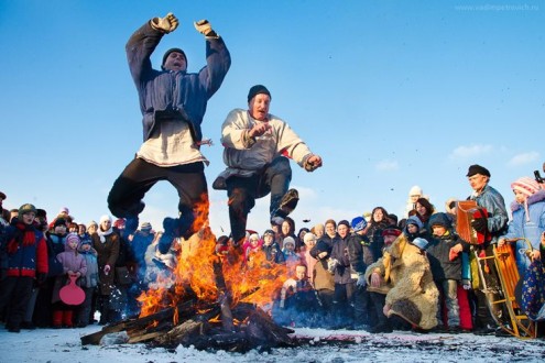 гулянье во время масленицы