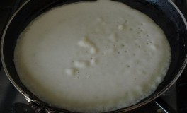 выпекание блина с одной стороны